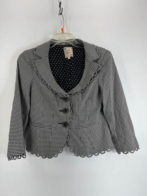 Nanette Lepore Black/White Checkered Jacket Size 4