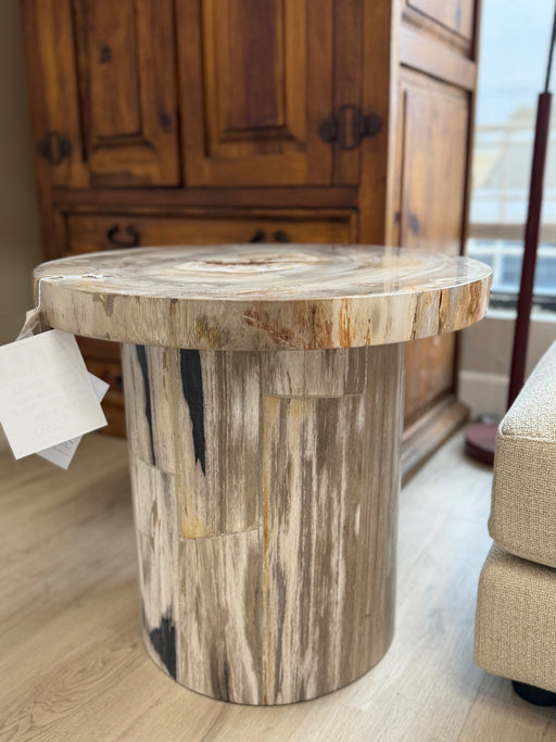 Four Hands Adia Petrified wood end table