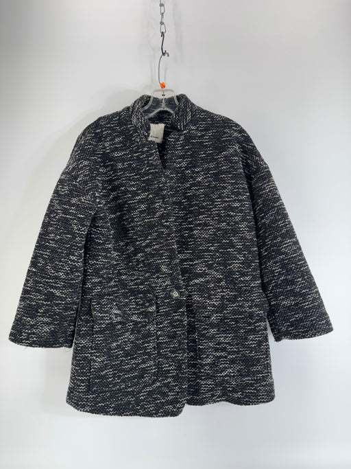 Elevenses Black/White Tweed Coat Size SM