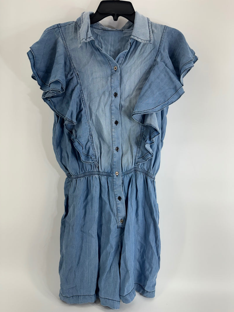 Blue B Button Up Romper Size SM