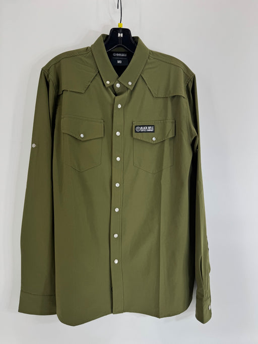 Black Rifle Coffee Company Olive Button Up Size MD