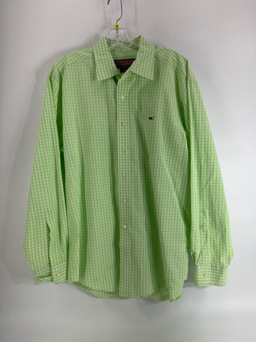 Vineyard Vines Green/White Button Up Size M