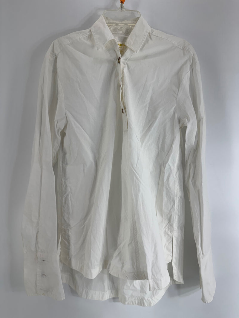 Maeve White Button Up Top Size SM