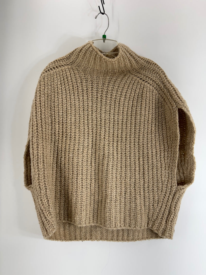 Elan Beige Knit Sleeveless Sweater Size LG