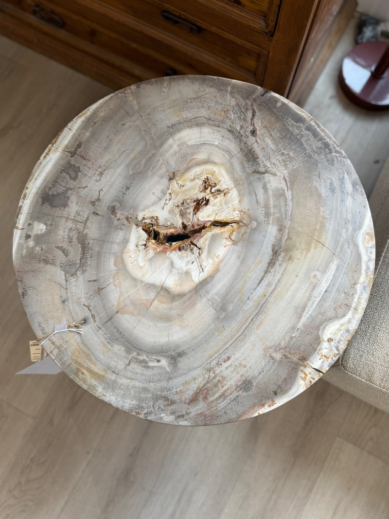 Four Hands Adia Petrified wood end table