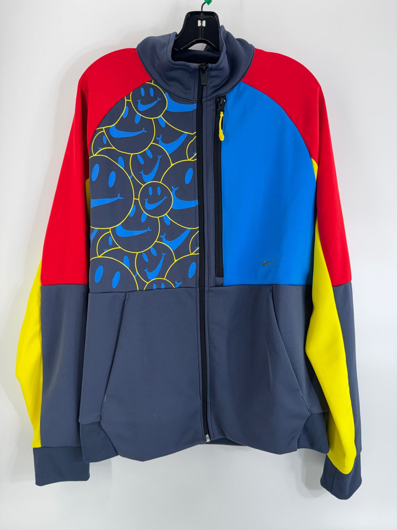 Nike Multicolor Smiley Face Track Jacket Size LG
