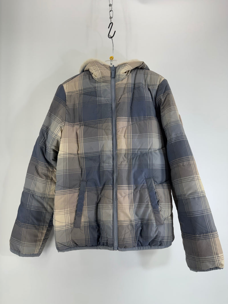 Abercrombie Kids Quilted Plaid Jacket Size 11/12
