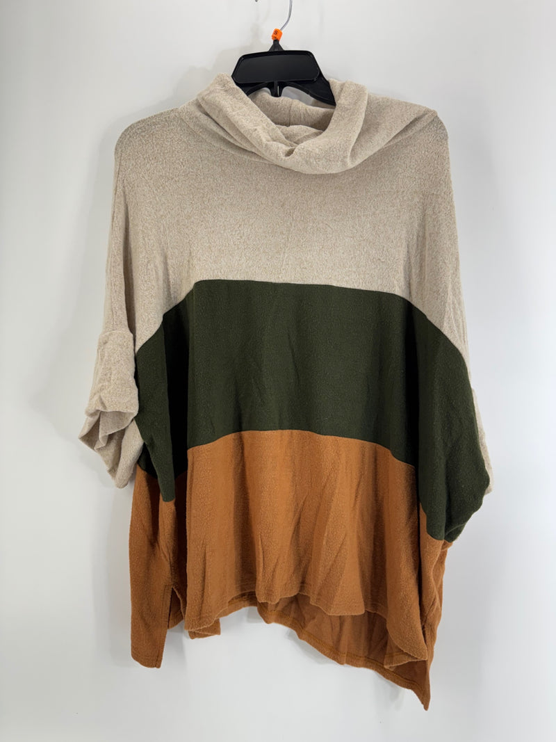 143 Story Multicolor Cowl Neck Pullover Size SM