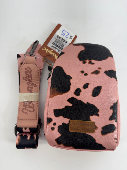 Wrangler Pink Cow Print Bag with Strap
