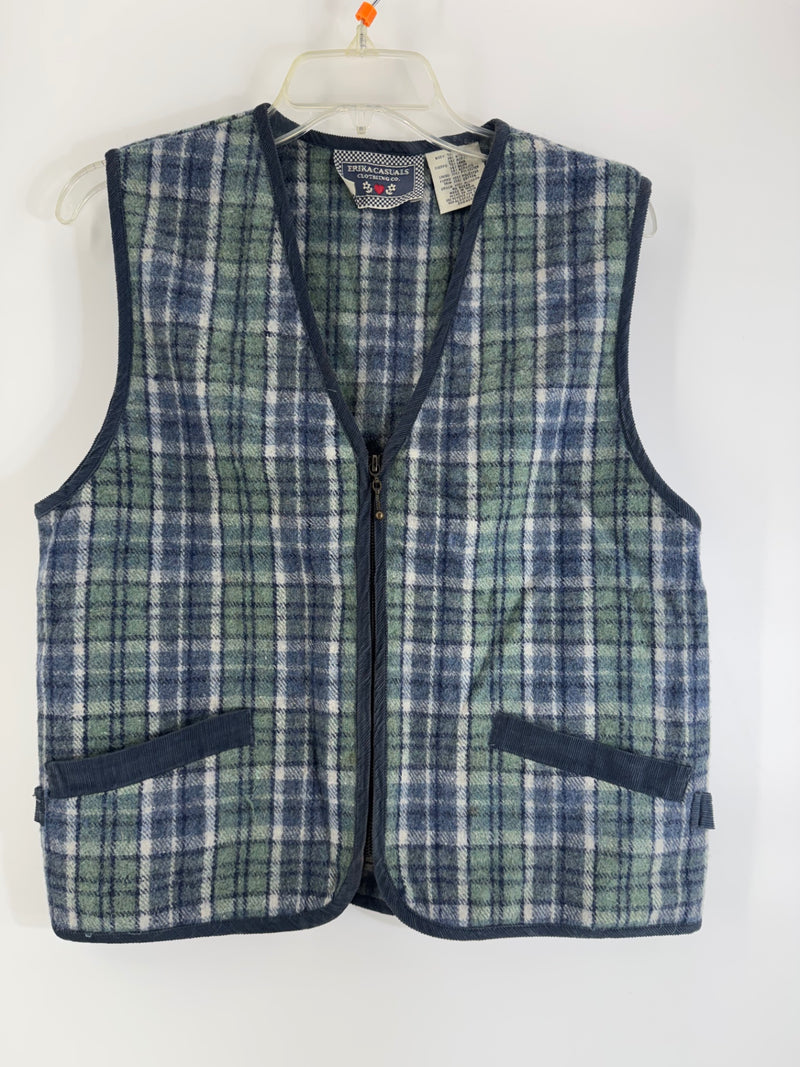 Erika Casuals Clothing Co. Plaid Vest Size SM