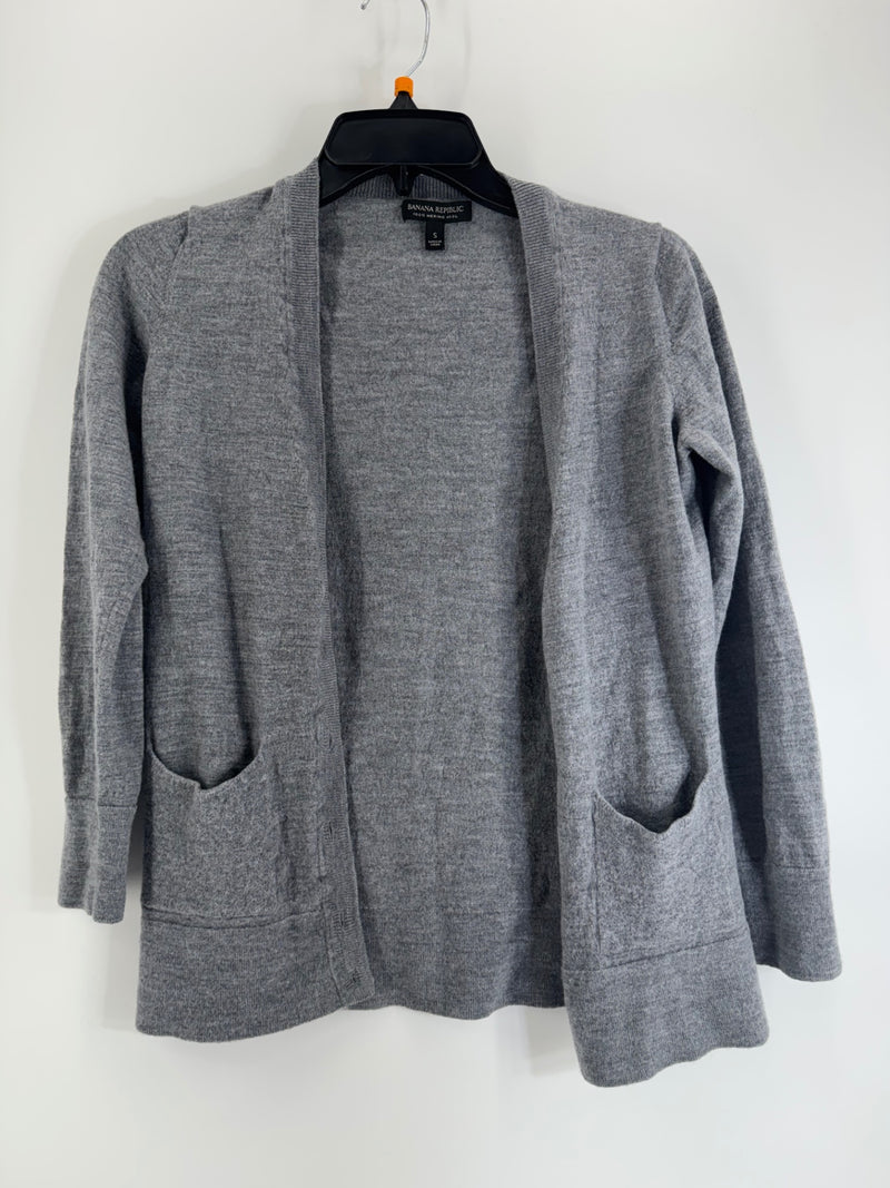 Banana Republic Gray Button Up Cardigan Size SM