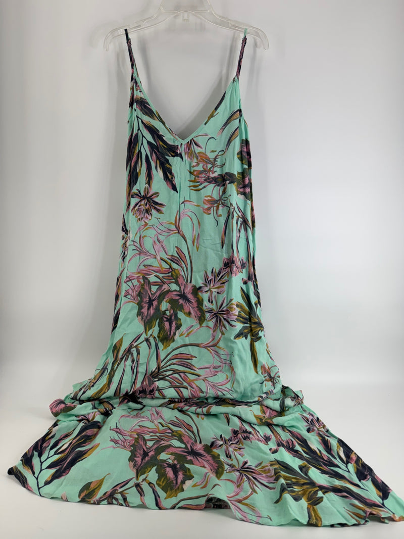 Oneill Mint Floral Maxi Dress Size SM