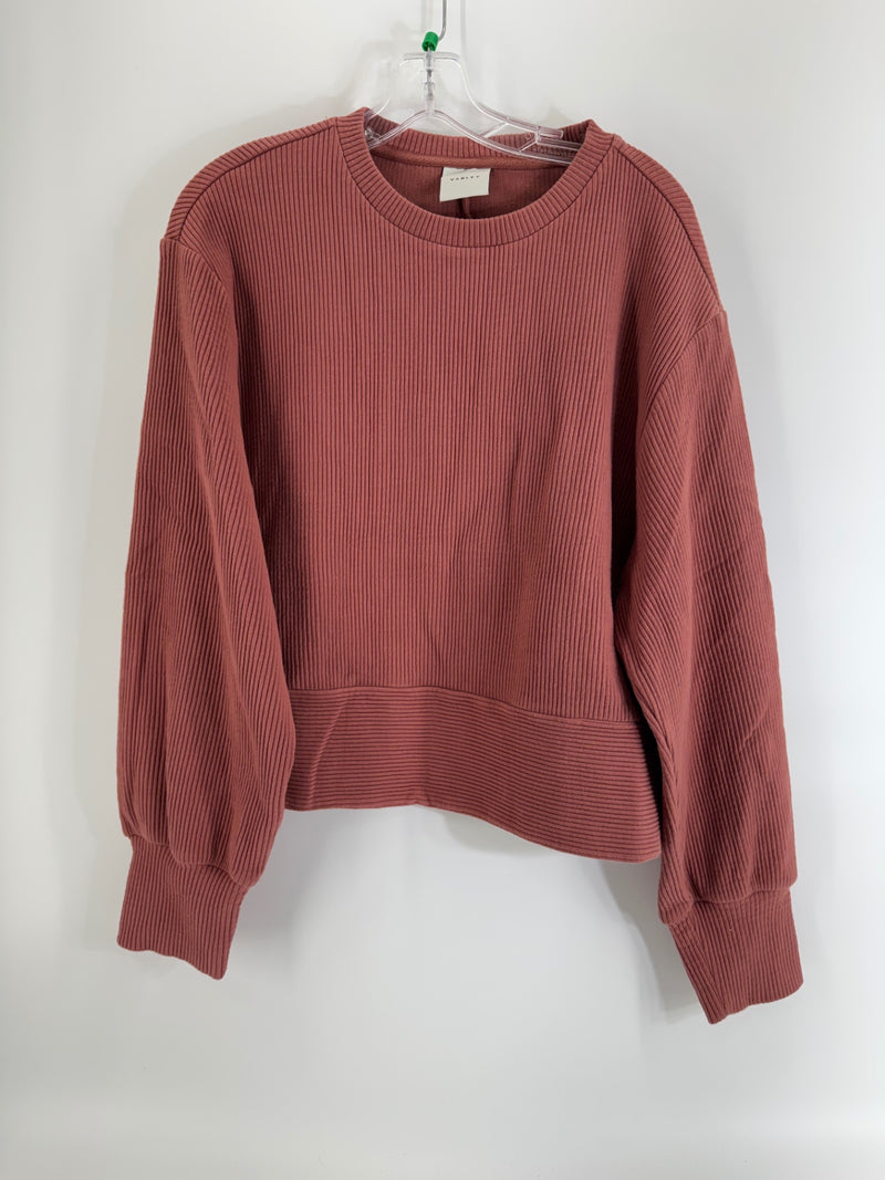 Varley Dusty Rose Ribbed Sweater Size LG