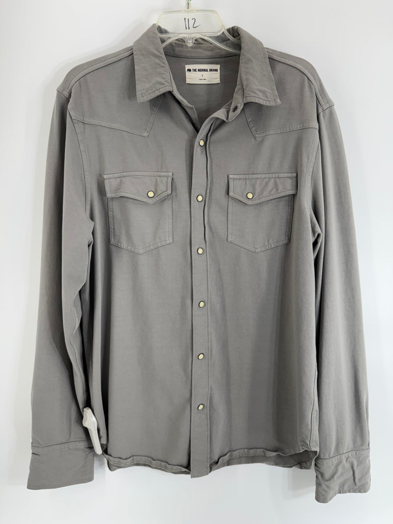 The Normal Brand Gray Button Up Size LG