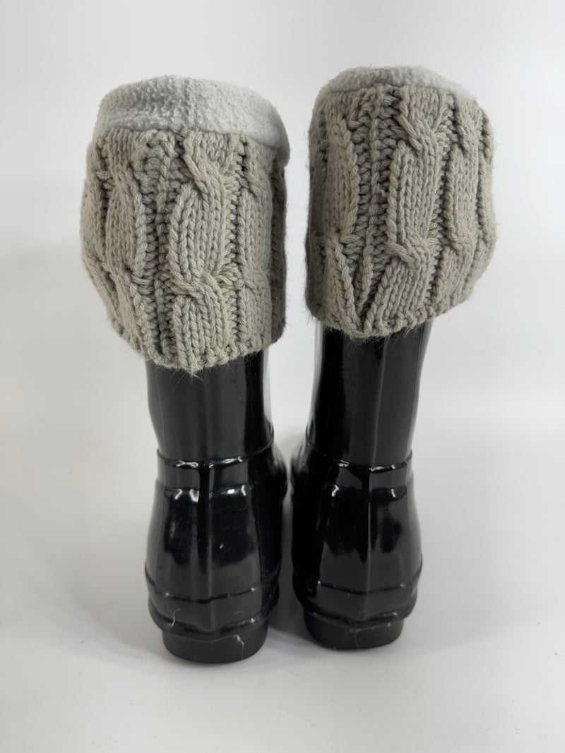 Hunter Black Rain Boots with Boot Socks Size LG
