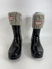 Hunter Black Rain Boots with Boot Socks Size LG