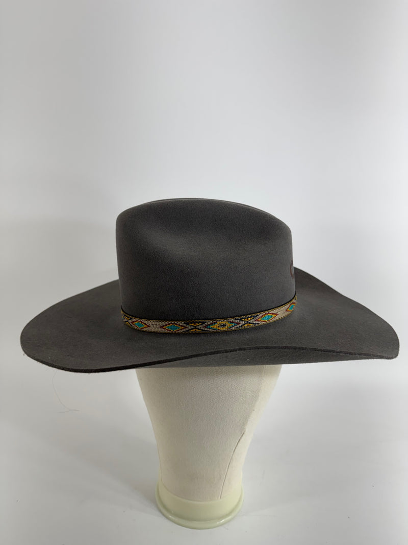 Charlie 1 Horse Run Away Gray Felt Hat Size 6.75
