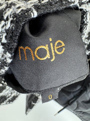 Maje Quilted/Tweed Reversible Coat Size 0
