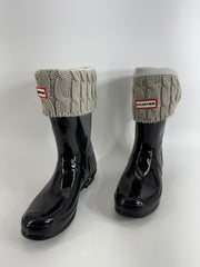 Hunter Black Rain Boots with Boot Socks Size LG