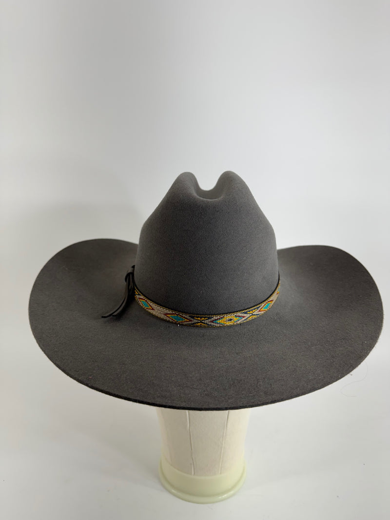 Charlie 1 Horse Run Away Gray Felt Hat Size 6.75