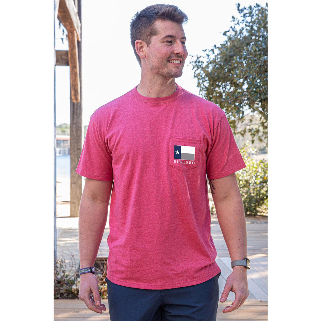 BURLEBO - TEXAS STAR TEE - RED