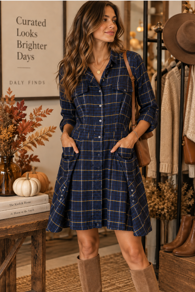 Derek Lam Blue Plaid Dress NWT Size 10