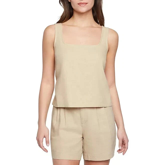 Express Linen Tank - Oatmeal